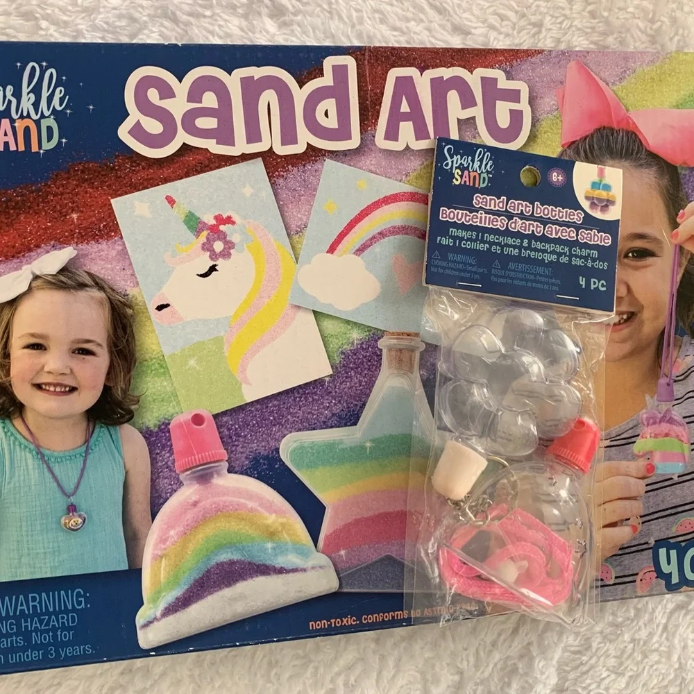 Sparkle Sand Sand Art Kit (40Pc) + 2 Bottles Bundle Creativity Kid Activity - Picture 2 of 8